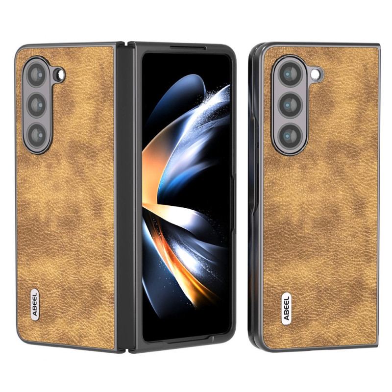 Cover Samsung Galaxy Z Fold 5 Telefon Etui Litchi Kunstlæder Abeel