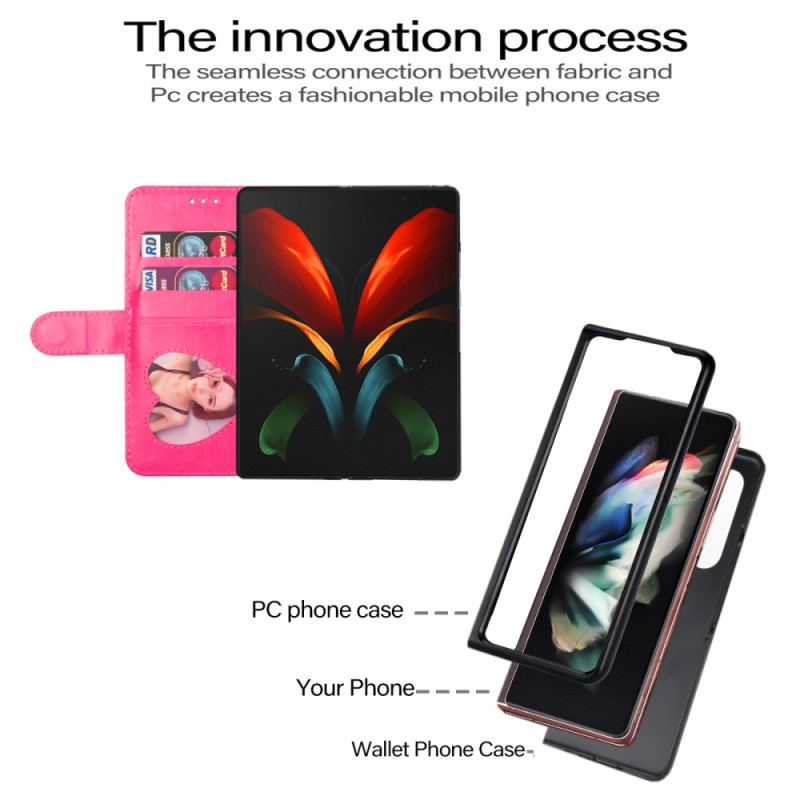 Flip Cover Samsung Galaxy Z Fold 5 Glitterpung Med Rem