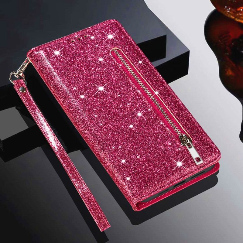 Flip Cover Samsung Galaxy Z Fold 5 Glitterpung Med Rem