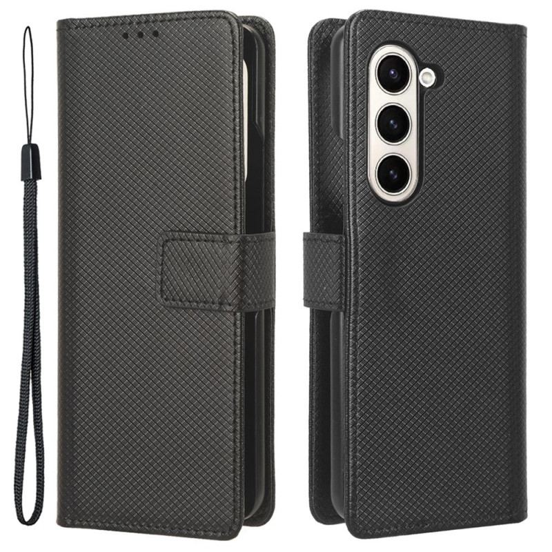 Flip Cover Samsung Galaxy Z Fold 5 Strap Dots