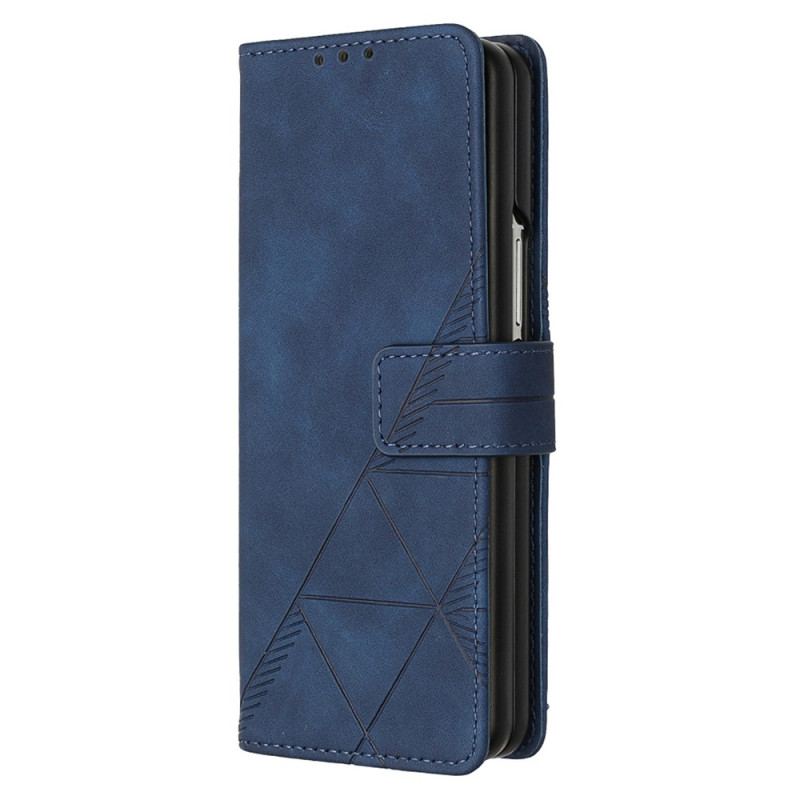 Flip Cover Samsung Galaxy Z Fold 5 Trekantmønster