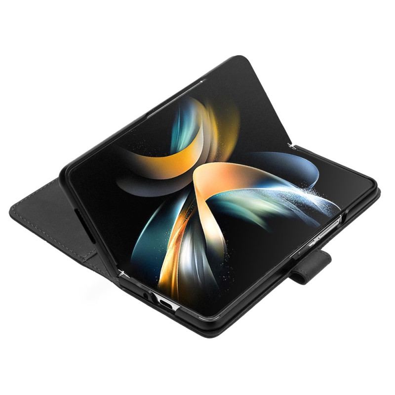 Flip Cover Til Samsung Galaxy Z Fold 5 Trekantmønster Med Skulderrem