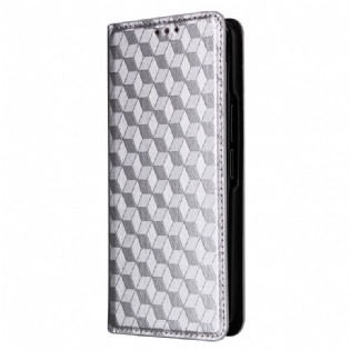 Læder Cover Samsung Galaxy Z Fold 5 Telefon Etui 3d-mønster