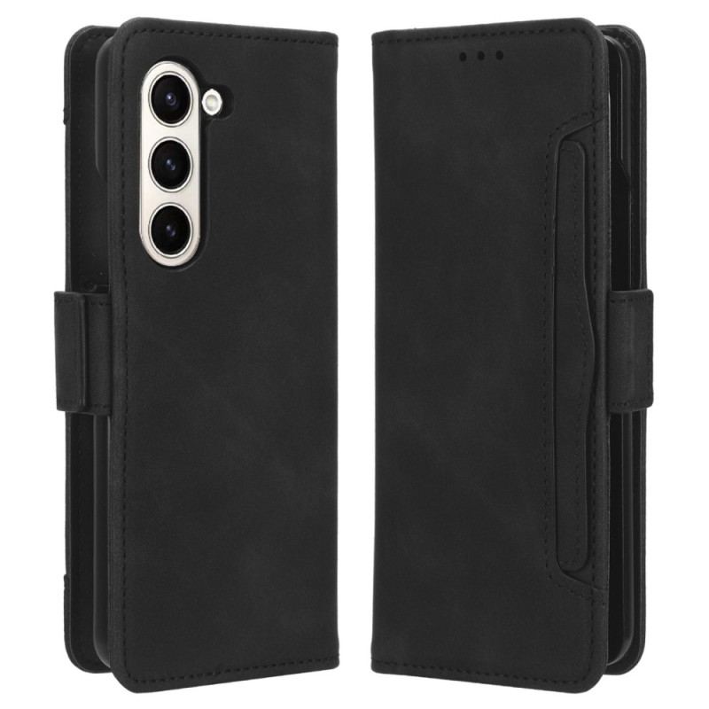 Læder Cover Samsung Galaxy Z Fold 5 Telefon Etui Multikort