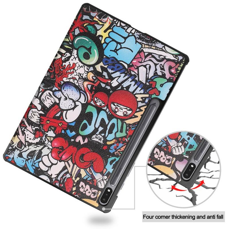 Cover Samsung Galaxy Tab S8 Plus / Tab S7 Plus Forbedret Graffiti