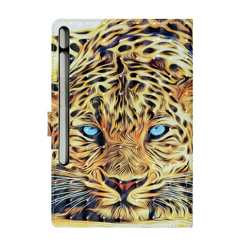 Læder Cover Samsung Galaxy Tab S8 Plus / Tab S7 Plus Tiger Kunst