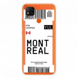 Cover Xiaomi Redmi 9C Boardingkort Til Montreal