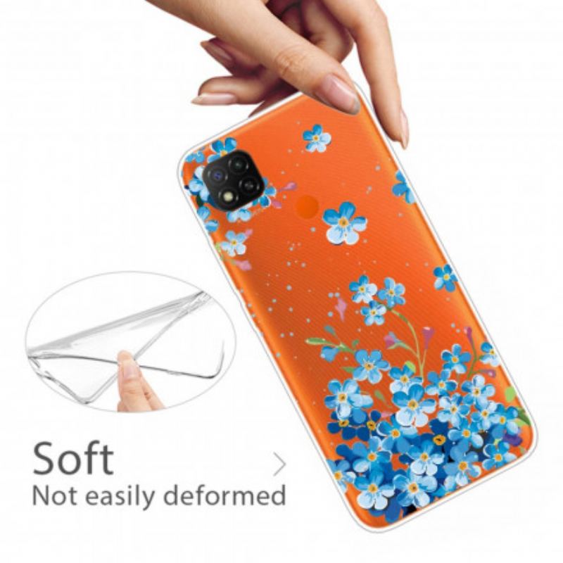 Cover Xiaomi Redmi 9C Buket Blå Blomster