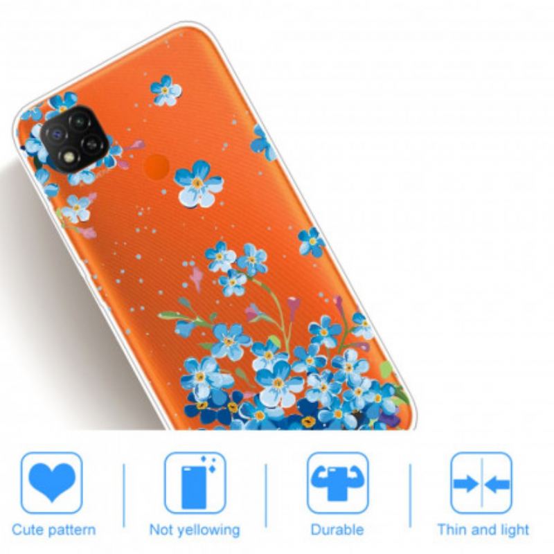 Cover Xiaomi Redmi 9C Buket Blå Blomster