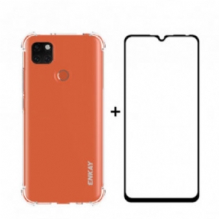 Cover Xiaomi Redmi 9C Combo Og Hærdet Glasskærm Enkay