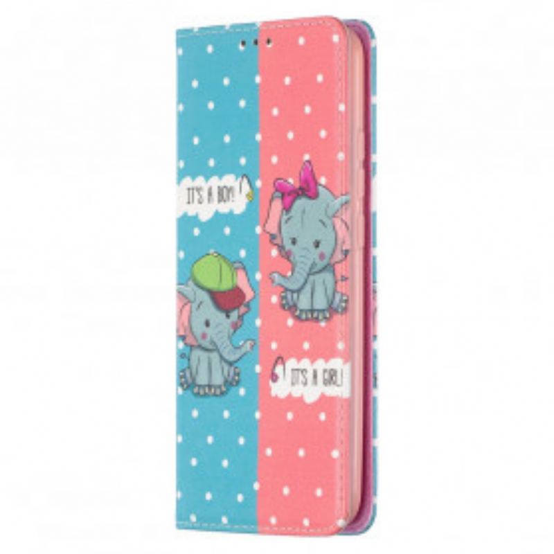 Cover Xiaomi Redmi 9C Flip Cover Baby Elefanter