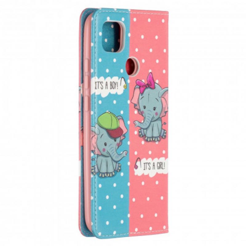 Cover Xiaomi Redmi 9C Flip Cover Baby Elefanter