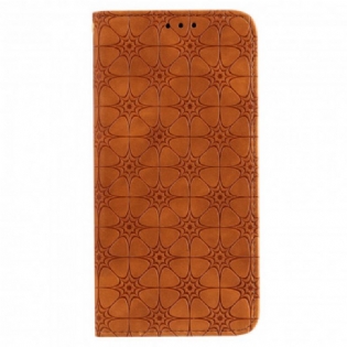 Cover Xiaomi Redmi 9C Flip Cover Barokke Blomster