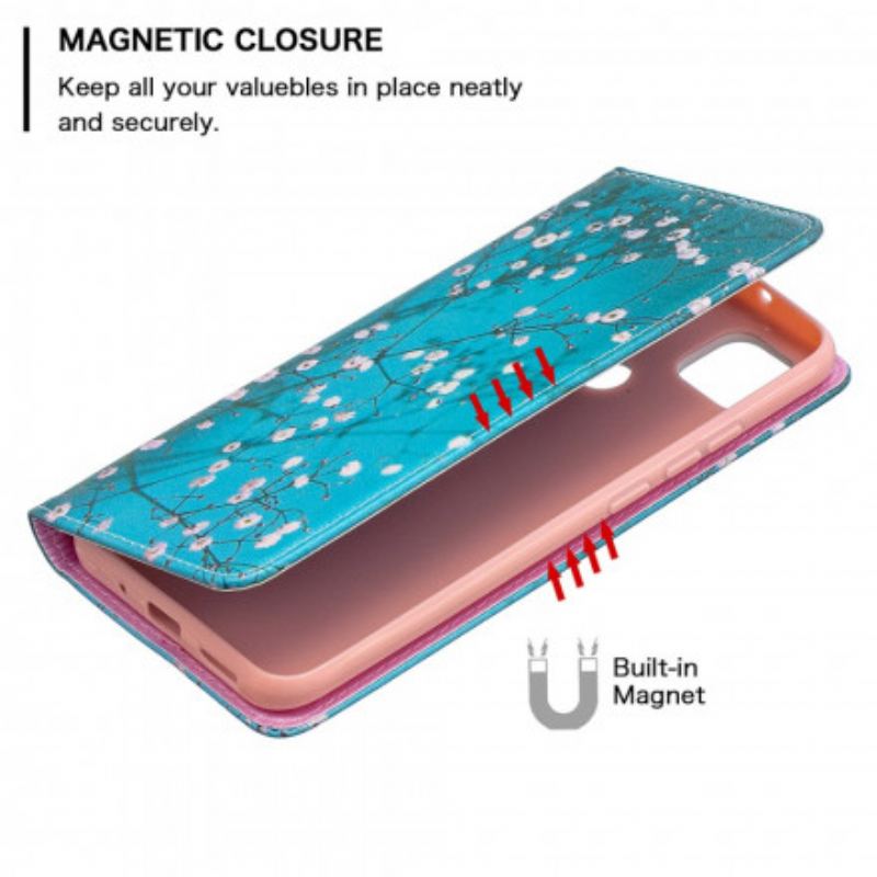 Cover Xiaomi Redmi 9C Flip Cover Blomstrende Grene