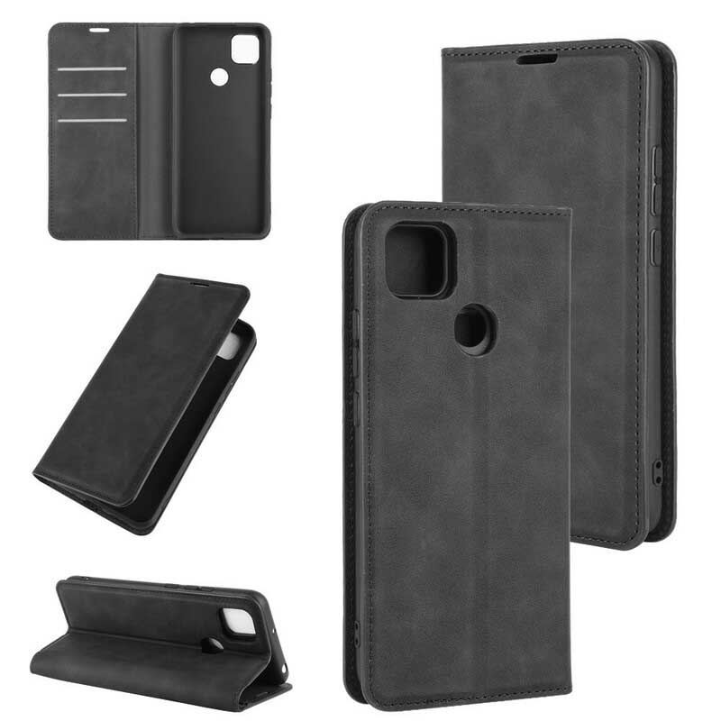 Cover Xiaomi Redmi 9C Flip Cover Business Style Læder Effekt