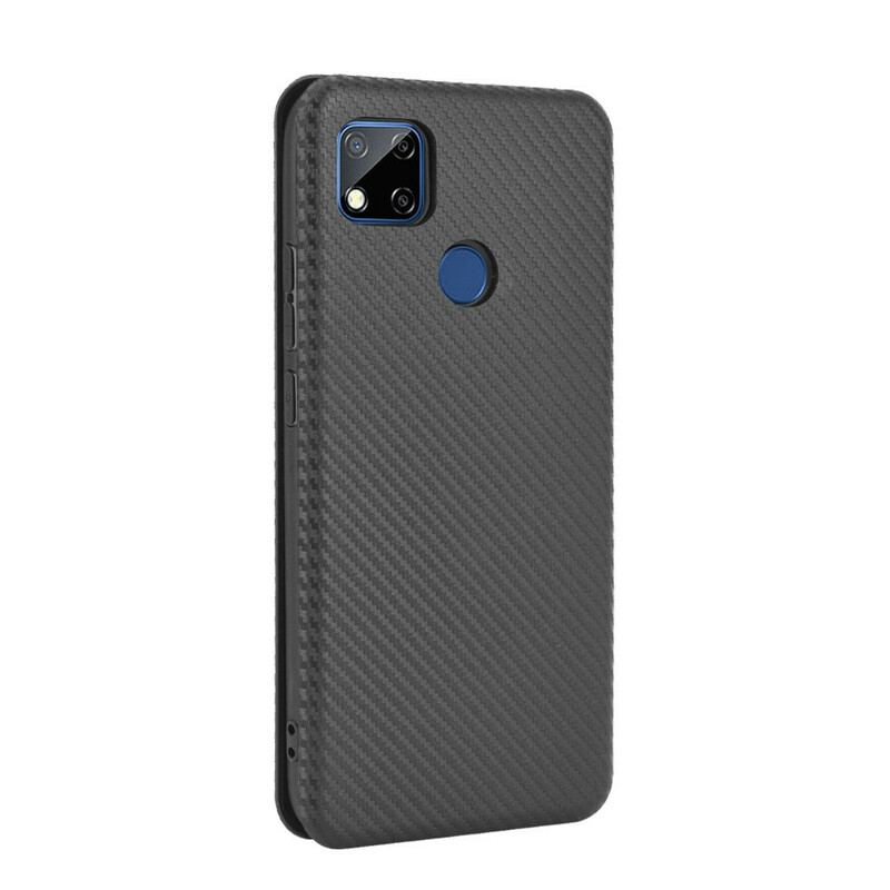 Cover Xiaomi Redmi 9C Flip Cover Farvet Carbon Silikone