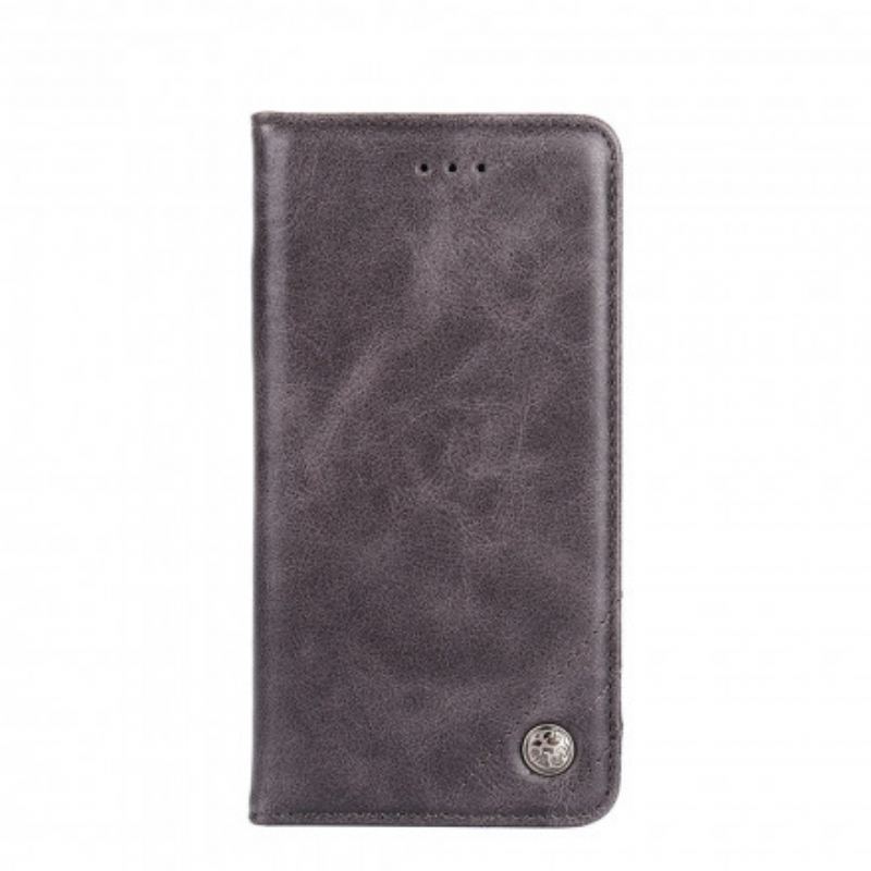 Cover Xiaomi Redmi 9C Flip Cover Stil Lædernitte