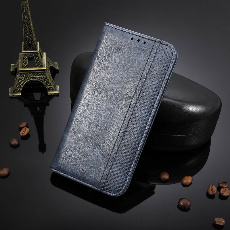 Cover Xiaomi Redmi 9C Flip Cover Stiliseret Vintage Lædereffekt