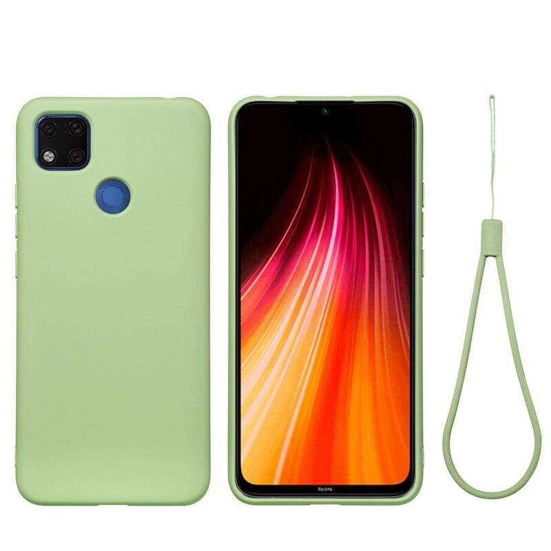 Cover Xiaomi Redmi 9C Flydende Silikone Med Snor