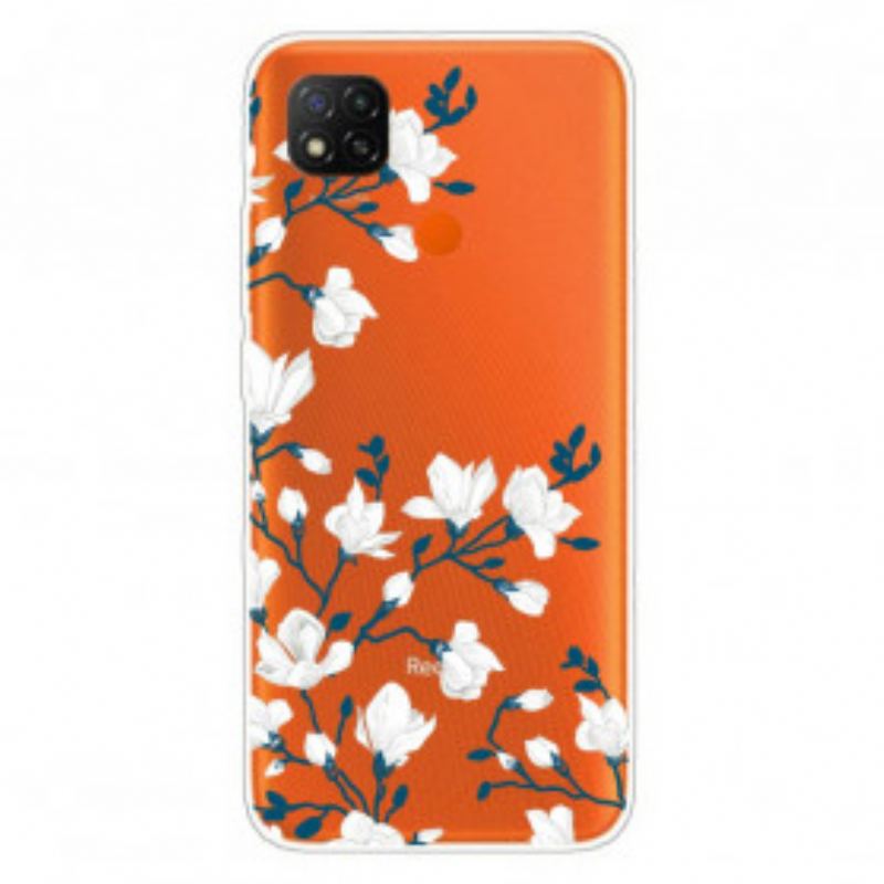 Cover Xiaomi Redmi 9C Hvide Blomster