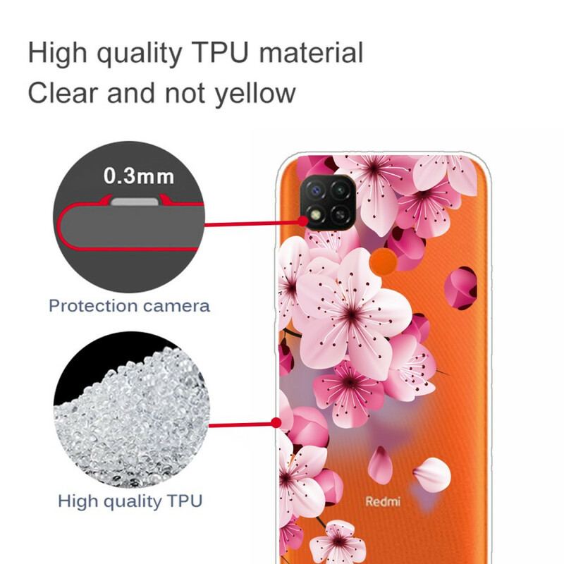 Cover Xiaomi Redmi 9C Premium Blomster