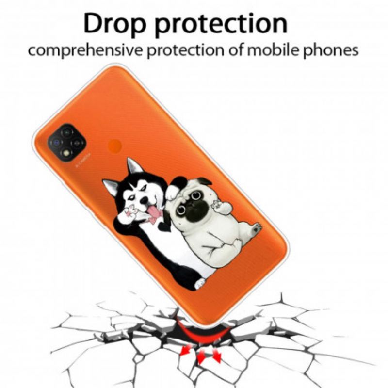 Cover Xiaomi Redmi 9C Sjove Hunde