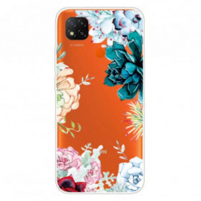 Cover Xiaomi Redmi 9C Sømløse Akvarelblomster