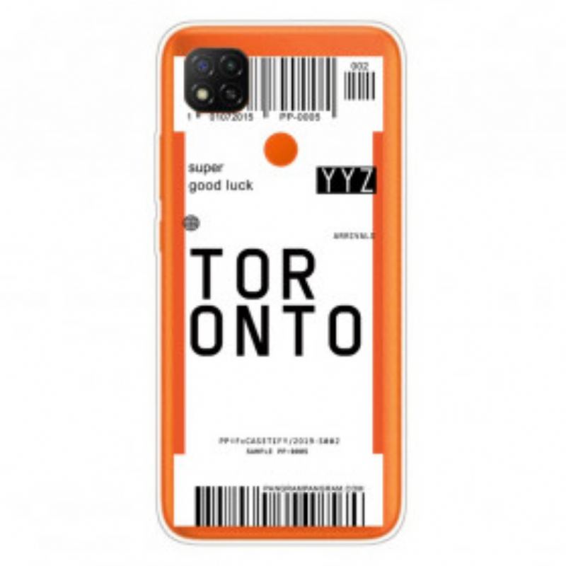 Cover Xiaomi Redmi 9C Toronto Boardingkort