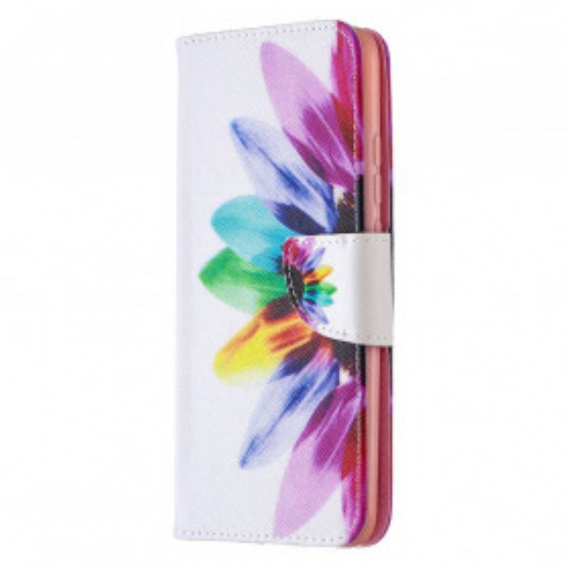 Flip Cover Xiaomi Redmi 9C Akvarel Blomst