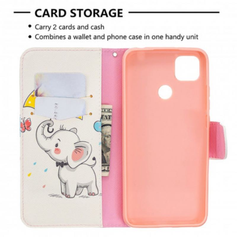 Flip Cover Xiaomi Redmi 9C Baby Elefant