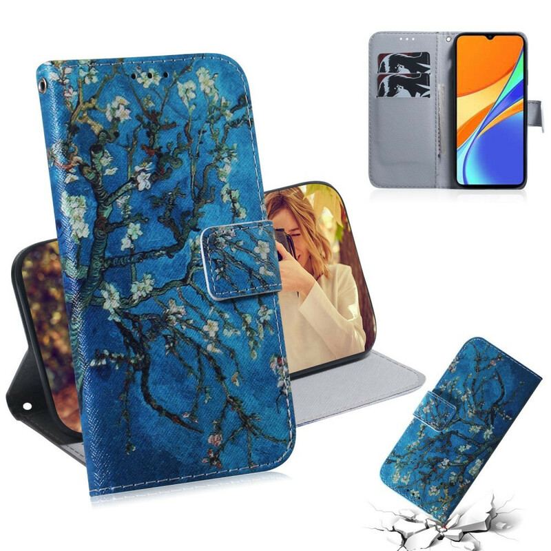 Flip Cover Xiaomi Redmi 9C Blomstrende Trægren