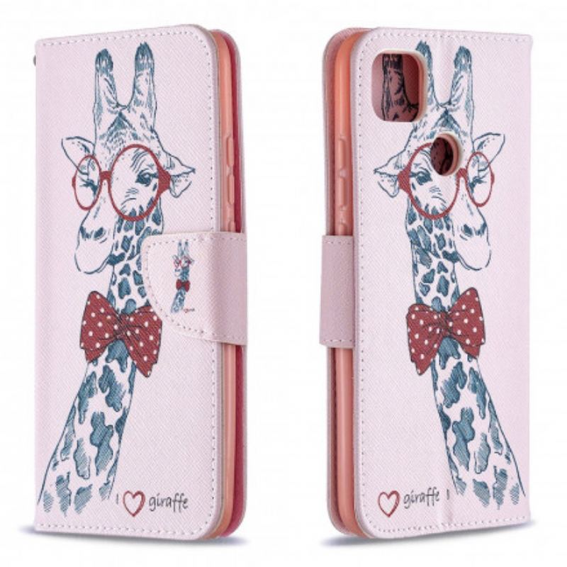 Flip Cover Xiaomi Redmi 9C Brainy Giraf