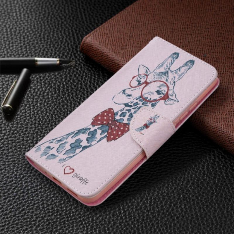 Flip Cover Xiaomi Redmi 9C Brainy Giraf