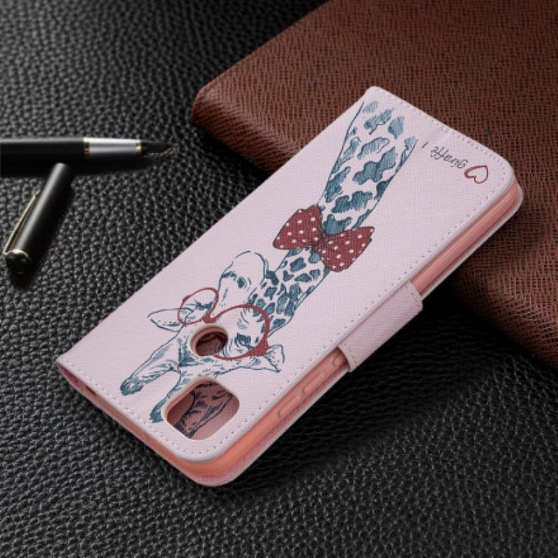 Flip Cover Xiaomi Redmi 9C Brainy Giraf