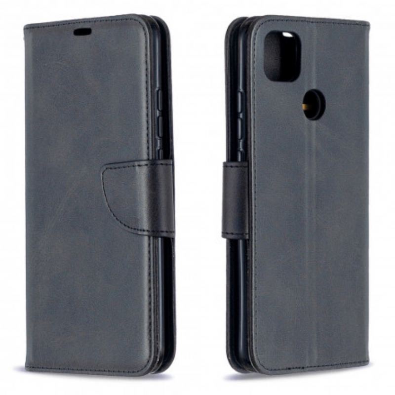 Flip Cover Xiaomi Redmi 9C Læder Cover Glat Flap Skrå