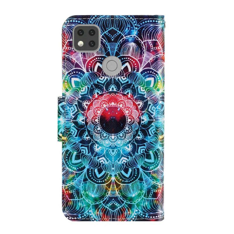 Flip Cover Xiaomi Redmi 9C Med Snor Prangende Strappy Mandala