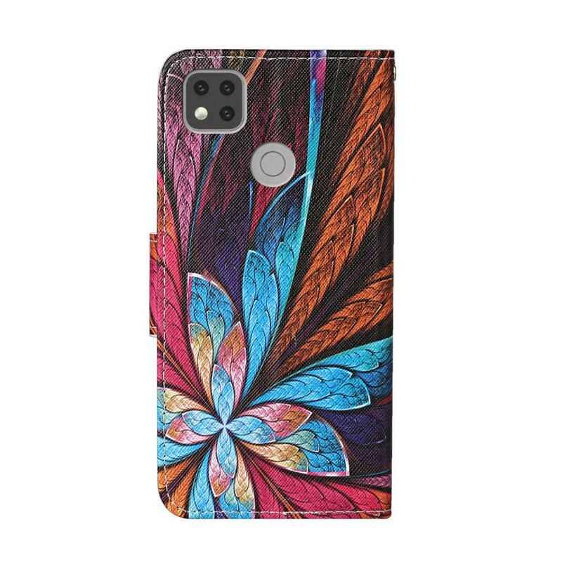 Flip Cover Xiaomi Redmi 9C Påfugleblomst