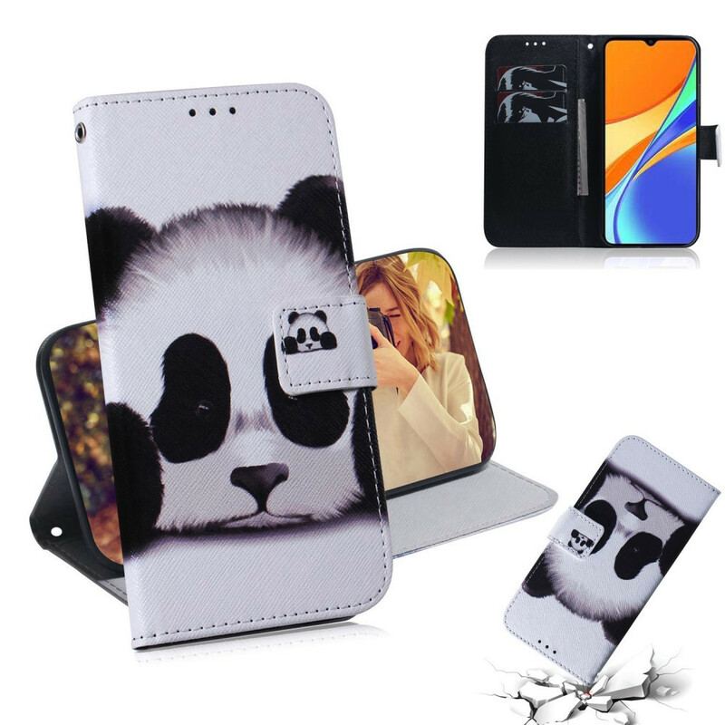 Flip Cover Xiaomi Redmi 9C Panda Ansigt