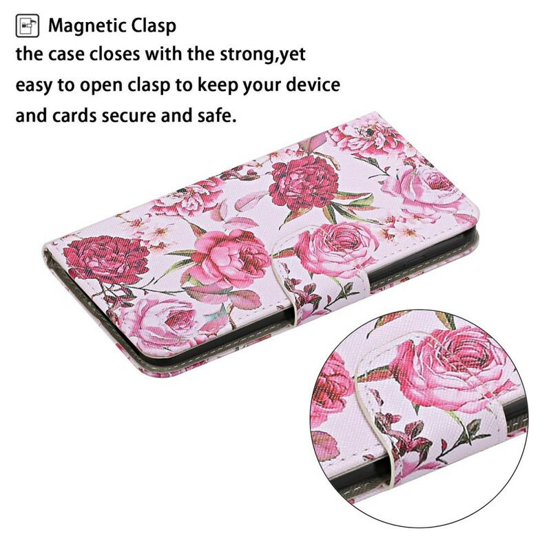 Flip Cover Xiaomi Redmi 9C Retro Liberty Blomster