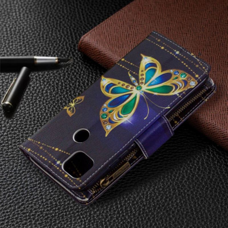 Flip Cover Xiaomi Redmi 9C Sommerfugle Lynlåslomme