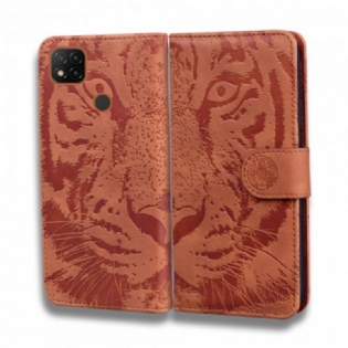 Flip Cover Xiaomi Redmi 9C Tiger Ansigtsprint