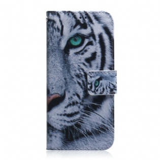 Læder Cover Xiaomi Redmi 9C Tiger Ansigt