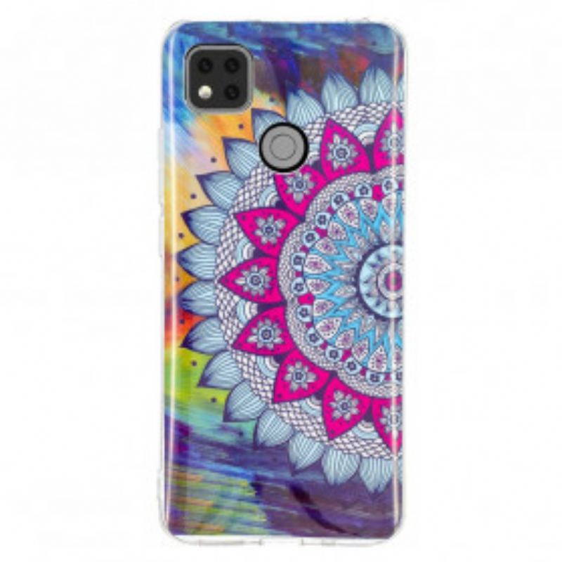 Mobilcover Xiaomi Redmi 9C Fluorescerende Farverig Mandala