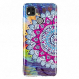 Mobilcover Xiaomi Redmi 9C Fluorescerende Farverig Mandala