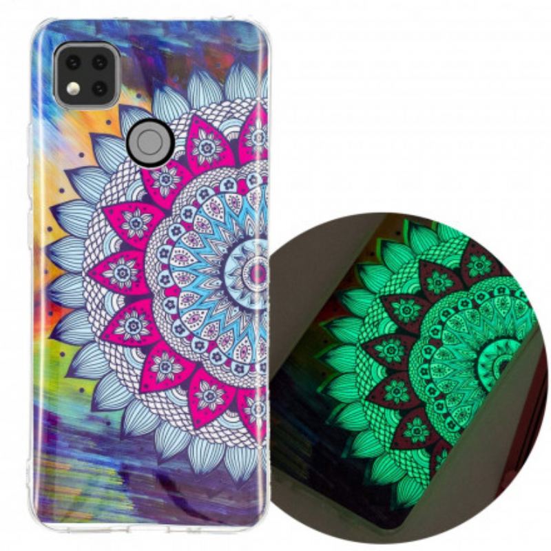 Mobilcover Xiaomi Redmi 9C Fluorescerende Farverig Mandala