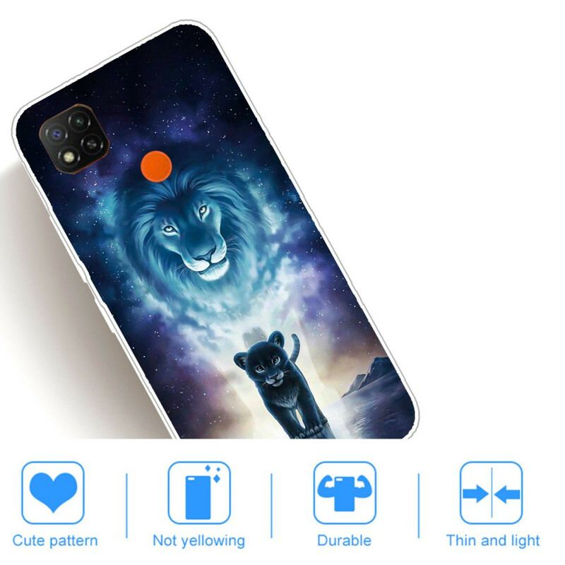 Mobilcover Xiaomi Redmi 9C Løveunge