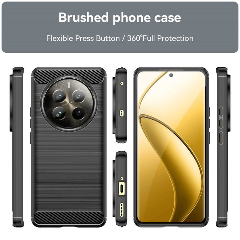 Cover Realme 12 Pro / 12 Pro Plus Telefon Etui Børstet Kulfiber