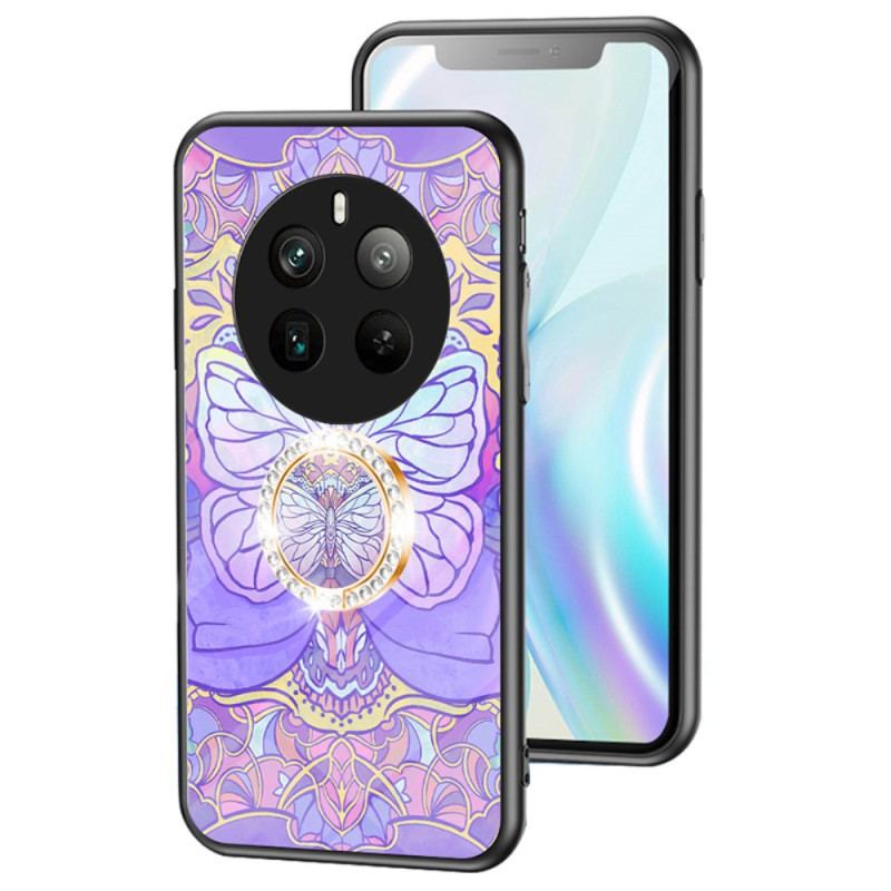 Cover Til Realme 12 Pro / 12 Pro Plus Ring-support Butterfly Series Af Hærdet Glas