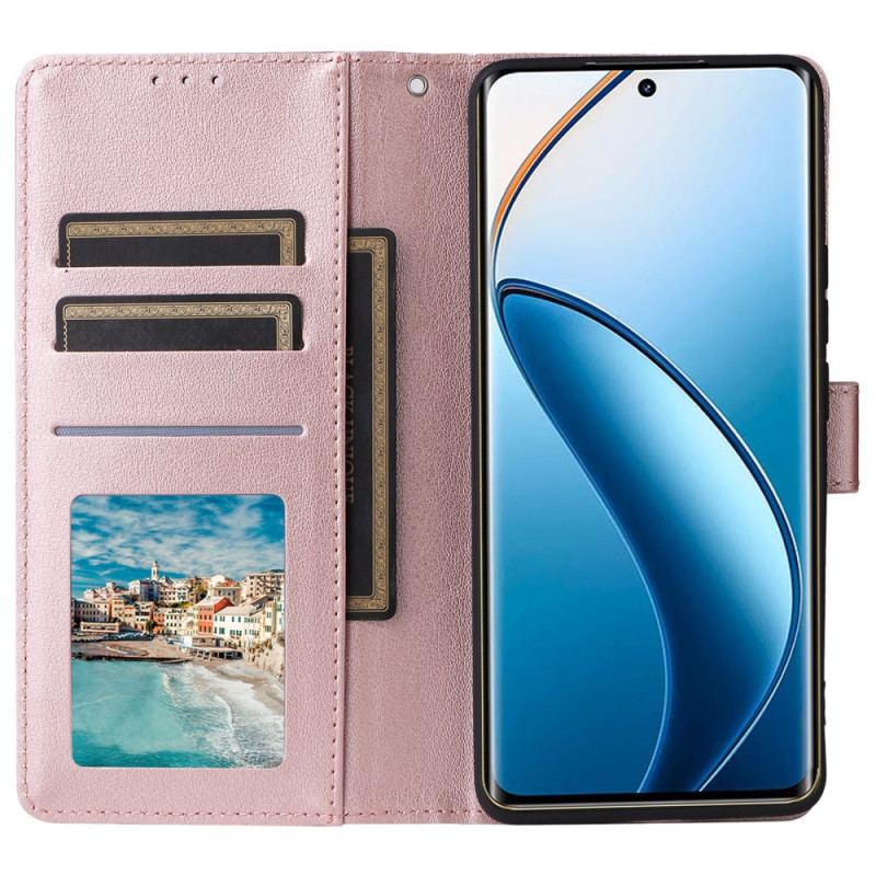 Flip Cover Realme 12 Pro / 12 Pro Plus Almindelig Med Rem