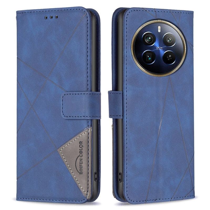 Flip Cover Realme 12 Pro / 12 Pro Plus Binfen Farve Geometrisk Mønster